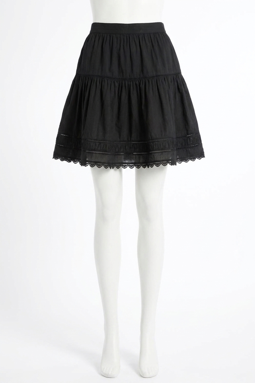 NEW ULLA JOHNSON ayla mini skirt in noir